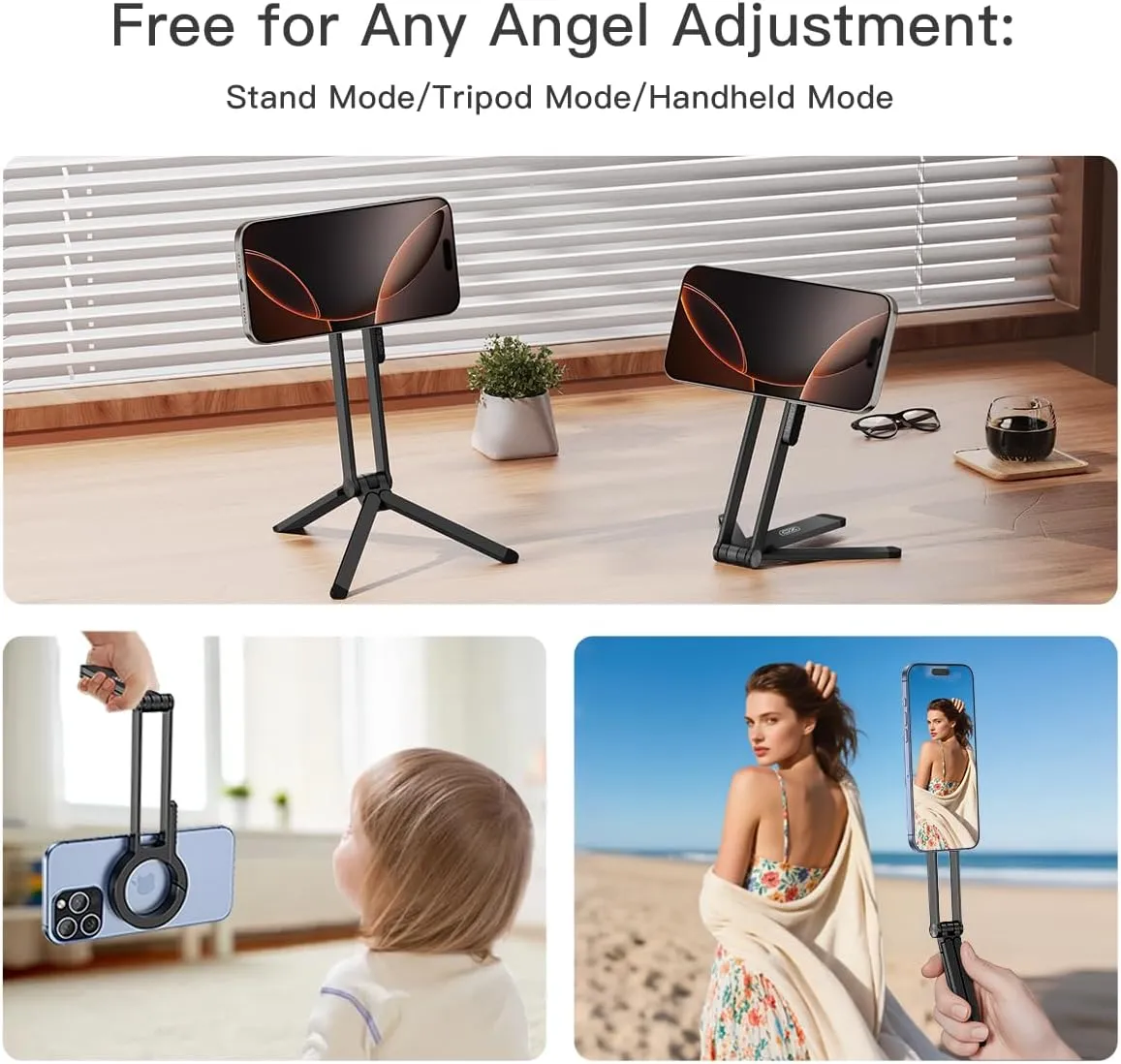 Magnetic Phone Tripod Stand for iPhone